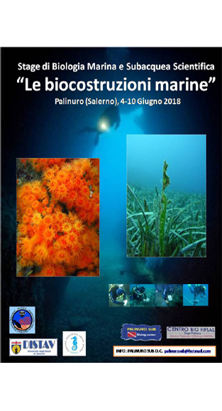 Locandina dello stage di biologia marina 2018