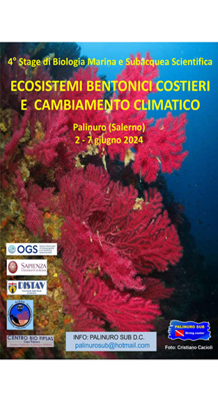Locandina dello stage di biologia marina 2024