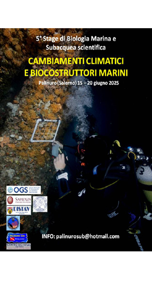 Locandina dello stage di biologia marina 2025