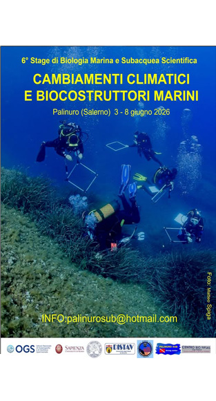 Locandina dello stage di biologia marina 2026